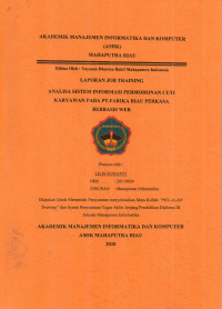 Image of ANALISA SISTEM INFORMASI PERMOHONAN CUTI KARYAWAN PADA PT FARIKA RIAU PERKASA BERBASIS WEB