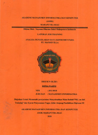 Image of ANALISA PENGOLAHAN DATA KONSUMEN PADA PT MANDESVILLA