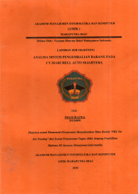 Image of ANALISA SISTEM PENGEMBALIAN BARANG PADA CV.MARCHELL AUTO SEJAHTERA