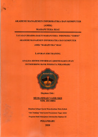 Image of ANALISA SISTEM INFORMASI ABSENSI  KARYAWAN OUTSOURSING BANK PERMATA PEKANBARU