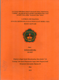 Image of ANALISA SISTEM PELAYANAN PENCUCIAN MOBIL PADA HUGO CAR WASH