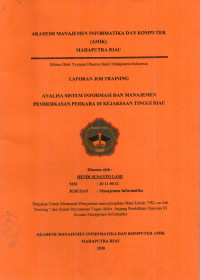 Image of ANALISA SISTEM INFORMASI DAN MANAJEMEN PEMBERKASAN PERKARA DI KEJAKSAAN TINGGI RIAU