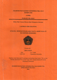 Image of ANALISA SISTEM PENGOLAHAN DATA ARSIP PADA PT SUCOFINDO (PERSERO)