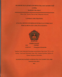 Image of Analisa sistem informasi pendataan PMKS dan PSKS Kabupaten Lima Puluh Kota