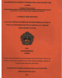 Image of analisa sistem informasi pendistribusian surat pada kantor BPJS ketenagakerjaan cabang pekanbaru panam