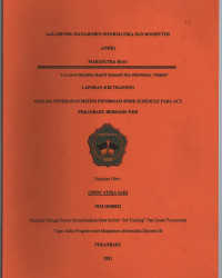 Image of Analisa penerapan sistem informasi work schedule pada ACT Pekanbaru berbasis web