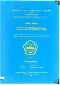 Image of PERANCANGAN SISTEM INFORMASI PEMESANAN CATERING BERBASIS WEB PADA ARMADA CATERING