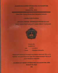 Image of Analisa sistem informasi pengelolaan data donatur pada ACT (Aksi Cepat Tanggap)