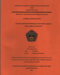 Image of Analisa sistem informasi inventory barang pada toko excellent