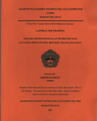 Image of Analisa sistem penjualan sparepart dan layanan service pada bengkel istana raja ban