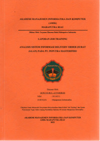 Image of Analisa sistem informasi delivery order (surat jalan) pada PT. Peputra Masterindo