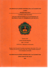 Image of Analisa sistem pendataan ketersediaan material pada CV. Sudriman Lancar Jaya