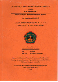 Image of Analisa sistem informasi iklan layanan masyarakat di desa kualu nenas