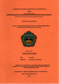 Image of Analisa sistem informasi pendataan usaha mikro kecil dan menengah di desa kualu nenas