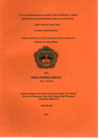 Image of Analisa sistem layanan nasabah pada PT. Asuransi Jiwasraya pekanbaru